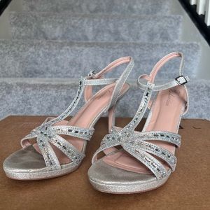 Lauren Lorraine Lilly Silver Heels